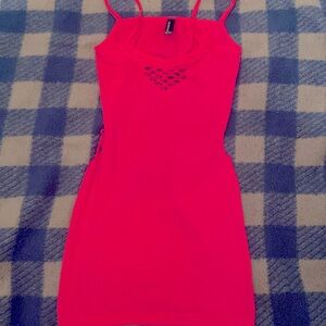 Women’s Lapdance Hot Pink Lingerie Mini Dress One Size